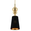 Lampa wisząca czarno-złota abażurowa ozdobna designerska elegancka klasyczna minimalistyczna QUEEN MP-8846-18 black gold Step Into Design